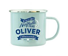 History & Heraldry Echter Kerl Emaille Becher, Oliver, Mehrfarbig