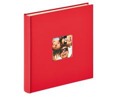 walther design Selbstklebealbum Fun, 33X34 cm Fotoalbum, Struktureinband, Rot, 33 x 33.5 cm