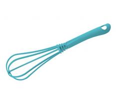 Fackelmann Schneebesen 29,5 cm TROPICAL, Rührbesen mit Funktionsteil aus Kunststoff für beschichtete Töpfe und Pfannen (Farbe: Blau), Menge: 1 Stück