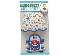 Trötsch Wandsticker mit Licht Auto, Glitzer-Lampenschirm