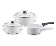 Berndes Kochtopfset 3-TLG. Vario Click ind.White, Aluguss, Weiß, 24 cm, 3-Einheiten
