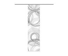 Home Fashion 87372-796 Schiebevorhang Digitaldruck Kingston, Halborganza, 245 x 60 cm, schwarz-weiß