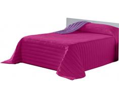Lucena Cantos - Tagesdecke zweifarbige, Faser 120 gr, (Fuchsia/Malva, 235 x 270)