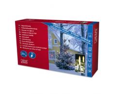 Konstsmide 1130-000 Baumkette mit Schaftkerzen / für Außen (IP44) / 230V Außen / teilbarer Stecker / 25 klaren Birnen / grünes Kabel
