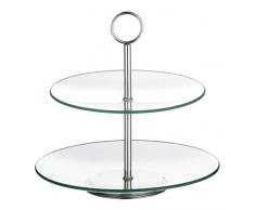 Esmeyer Etagere, Glas, transparent/Silber, 27 x 27 x 7 cm