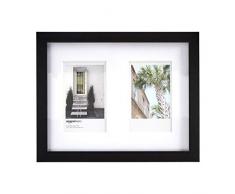 AmazonBasics Bilderrahmen für die Verwendung mit Instax-Sofortbildern, für 2 Bilder, 8 x 5 cm, Schwarz