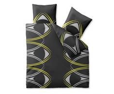 CelinaTex Harmony Bettwäsche 200 x 200 cm Mikrofaser Bettbezug Minel Kreise Grau Gelb Weiß