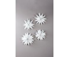 Rayher 67275606 Set Zaubersterne, silber, Material für 4 glitzernde Papiersterne, 28 cm ø, mit Tüten und Faltblättern Sterne falten, Sterne basteln, Weihnachtssterne