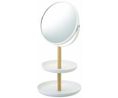 Gerson 2314 Halterung Schmuckkästchen mit Spiegel weiß