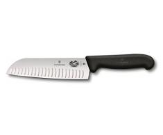 Victorinox Fibrox Santokumesser Küchenmesser, Stahl, Schwarz, 17 cm
