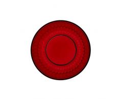 Villeroy & Boch 11-7309-0820 Boston col. Salatteller red, dekorativer Teller für Salate und Desserts mit rotem Akzent, Kristallglas