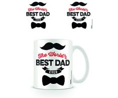 Pyramid International Worlds Best Dad Keramikbecher, Keramik, Mehrfarbig, 8.5 x 12 x 10.5 cm