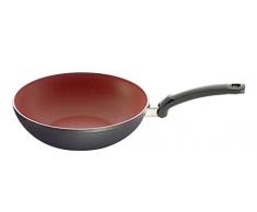 Fissler SensoRed / Wokpfanne (Ø 28 cm) Pfanne mit thermo-sensitiver Antihaftversiegelung, Temperaturanzeige, Aluminium-Schwenkpfanne, alle Herdarten – auch Induktion