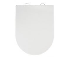 Wenko Premium WC-Sitz Calla (Toiletten-Sitz mit Absenkautomatik, rostfreie Fix-Clip Hygiene Edelstahlbefestigung, Thermoplast, 35.5 x 47 cm) weiß