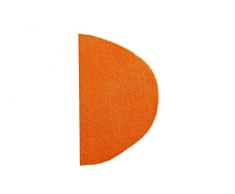 HANSE Home Soft & Clean Fussmatte Schmutzfangmatte Halbrund, Polyamid, Orange, 75 x 50 x 0.7 cm,