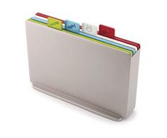 Joseph Joseph Index farbcodierte und Rutschfeste Schneidebretter, 4er Set- regulÃ¤r, silber, 31.3 x 20.6 x 7.8cm