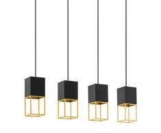 EGLO MONTEBALDO Hängeleuchte, Stahl, 5 W, schwarz, gold