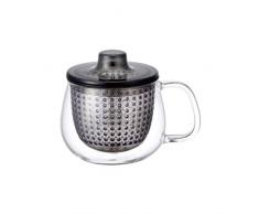 Kinto UniMug Tasse mit Teefilter 350 ml grau