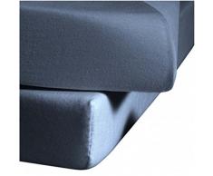 Fleuresse Jenny C Bettlaken, Jersey, Denim, 37.4 x 26.2 x 4.8 cm