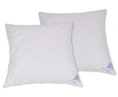 Traumnacht Kopfkissen 5-Star (Doppelpack), Baumwollsatin, Weiß, 80 x 80 x 15 cm