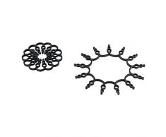 KUHN RIKON 22526 Kchenhelfer Zubehr Design Line KR DL Silikon Topfuntersetzer Set schwarz