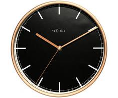 NeXtime Company Wanduhr, Aluminium, Schwarz, 25 cm