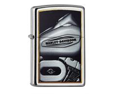 Zippo 60002102 PL Harley-Davidson Feuerzeug, Messing, Edelstahloptik, 1 x 3,5 x 5,5 cm