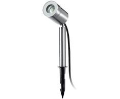 Ranex 5000.470 LED Gartenspieß, Spot, in Edelstahl, inkl. ca. 1,8 Meter Kabel, GU10 3 Watt, verstellbar