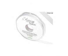Eleganza 10 mm x 20 m Satinband doppelseitig, Weiß