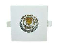 V-TAC 1153 LED Einbau Spot Downlight 6W,5000K,390lm,21D,eckig,weiss,IP65