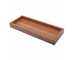 Duraline Vertiefter Regalboden Dekoratives Wandregal, MDF, Walnuß, 15 x 4 x 40 cm
