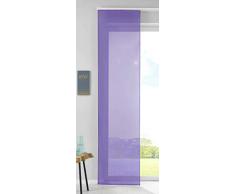 1er Set Schiebegardine Flächenvorhang Vorhang Gardine Voile HxB 245x60 cm Lila Komplett mit Paneelwagen Beschwerungsstange, 85589N