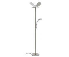 Briloner Leuchten LED Stehlampe mit Leselampe, 2-teilig kippbarer Leuchtenkopf, stufenlos dimmbar, moderne Wohnzimmerlampe, 30 W + 6 W, Höhe: 180 cm
