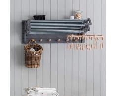 Garden Trading Wandwäschetrockner, ausziehbar in Anthrazit – Birke