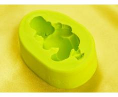 Pati-Versand Teig Fahrradhelm Scraper Kid flexique Silikonform Baby Pink 5 X 7 X 3 cm