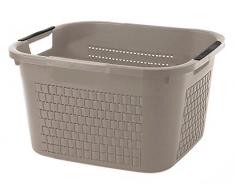 Sundis, 22 Liter, Wäschekorb, Rattan, Grey_p grau