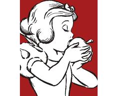 Disney Wandbild von Komar | Snow White Apple Bite - red | Kinderzimmer, Babyzimmer, Dekoration, Kunstdruck | Größe 40x50cm (Breite x Höhe) | ohne Rahmen | WB053-40x50