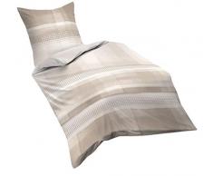 Kaeppel 4054141023134 Bettwäsche 2-teilig, Biber, Cappuccino, 1x80/80+135/200, 4