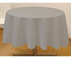 Soleil docre Tischdecke mit Fleckschutz rund 180 cm ALIX grau