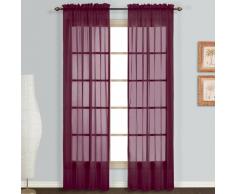 United Gardine Vorhangpaneel 2er Set 59x84 burgunderfarben