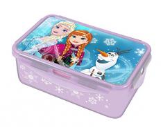 POS 28680 - Lunch to Go Clipdose mit Disney Frozen Motiv, ca. 20,5 x 13,5 x 7 cm, 2 herausnehmbare Einsätze, auslaufsicher, Mikrowellen- und Spülmaschinengeeignet, gefrierfest, bpa- und phthalatfrei