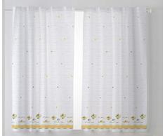 Cardenal Textil Küchenvorhang, Voile Pack 2 100 x 140 cm orange