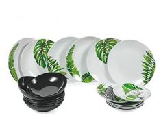Villa D‘Este Home Tivoli 2191958 Safari Tafelservice 18-teilig, Porzellan + Gres