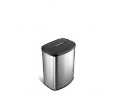 NINESTARS The Original Automatic Motion Sensor Trash Can 9 Sterne(NINAJ DZT-8-1) Infrarot Touchless Edelstahl Mülleimer, 2.1-Gallone, Silver 18.1 x 27.7 x 35 cm