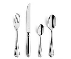 Amefa DUKE Besteck-Set für 6 Personen, rostfrei, poliert & spülmaschinenfest, Tafelbesteck, Essbesteck mit Aufbewahrungs-Box, 18/10 Edelstahl, Silber, 24-teilig
