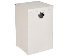 AmazonBasics - Einzelner Wäsche-Sammler mit Magnetverschluss - Beige, 2er-Packung