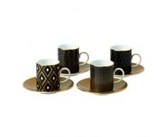 Sahne- und Zucker-Set ACCENT ESPRESSO CUP & SAUCER SET/4 Set of 4 mehrfarbig