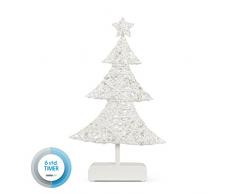 SnowEra LED Dekorationsleuchte / Weihnachtsbeleuchtung kabellos mit 10 LED´s inkl. Batterien in Rattanoptik |Form: Weihnachtsbaum - weiÃ