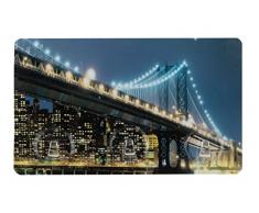 Wenko 4369905100 Static-Loc Hakenleiste Brooklyn Bridge - 3 Haken, Befestigen ohne bohren, Kunststoff, Mehrfarbig