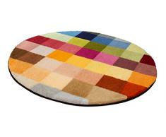 Kleine Wolke 8821148528 Cubetto Badteppich Polyacryl, mehrfarbig, 90 x 90 x 3 cm